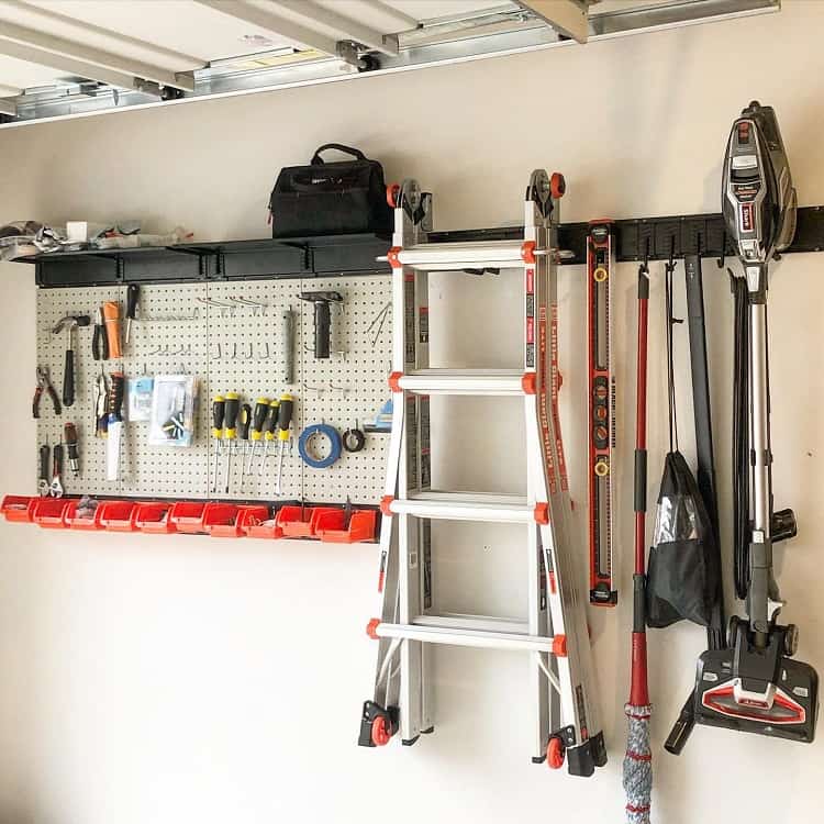 utility room garage pegboard