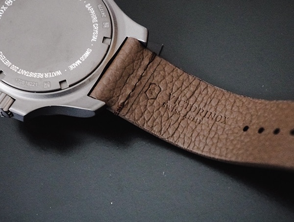 Victorinox Inox Watch Leather Strap Back Detail