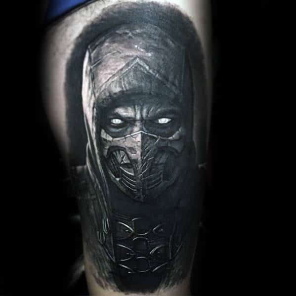 Video Game Mens 3d Leg Tattoo Ideas