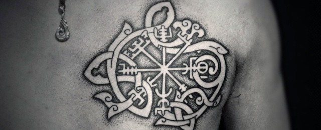Viking Compass Tattoo Designs For Men