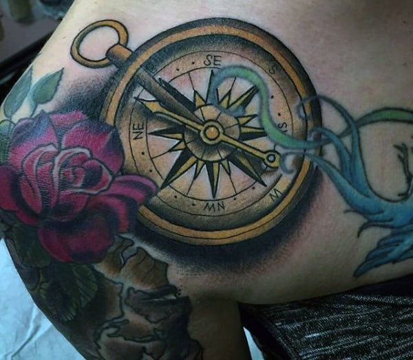 Viking Compass Tattoo For Men