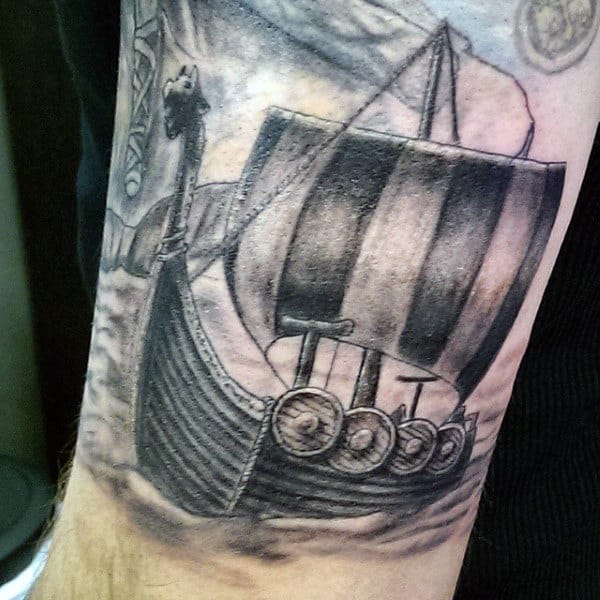 Viking Tattoos Designs For Men Of War Ship