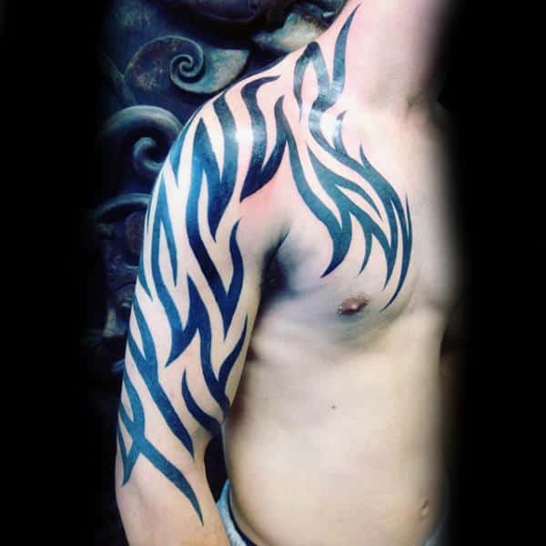 Viking Tribal Tattoos Sleeve On Guys