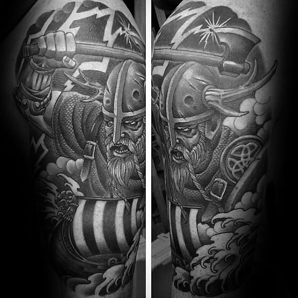 Viking Unique Arm Masculine Guys Tattoos