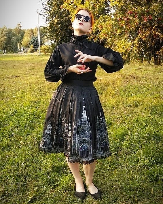 Vintage Black Dress Victorian Style