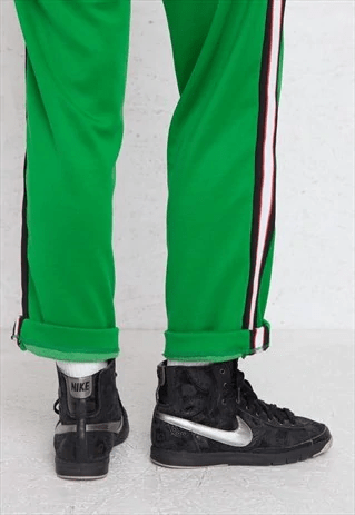 vintage black nike leather hi-tops trainers