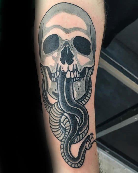 Vintage Forearm The Dark Mark Tattoo Ideas For Gentlemen