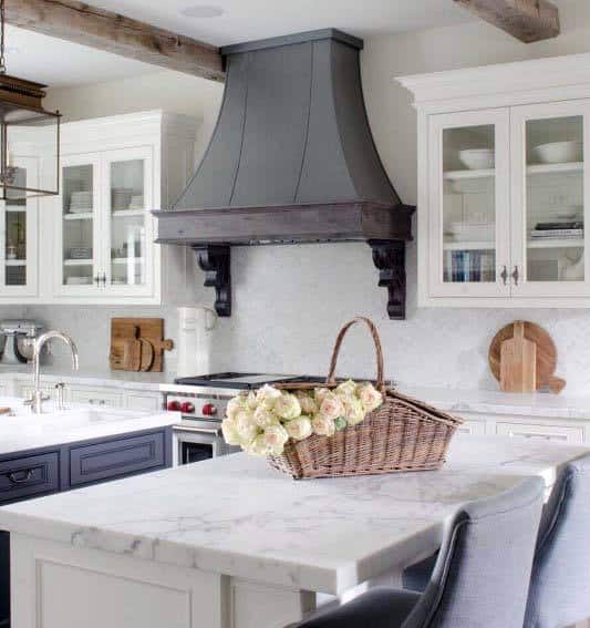 vintage grey kitchen hood