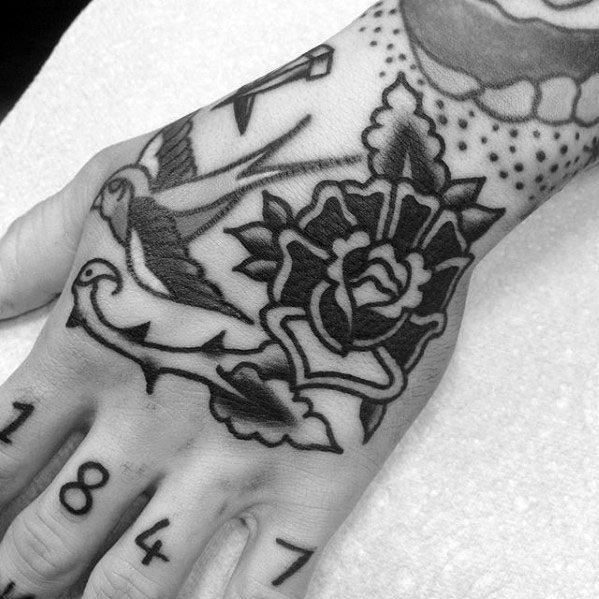 Vintage Male Tattoos On Hand