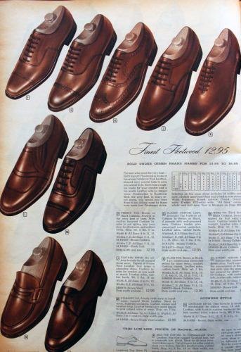Vintage Mens 1950s Dress Shoe Fashion Catalog