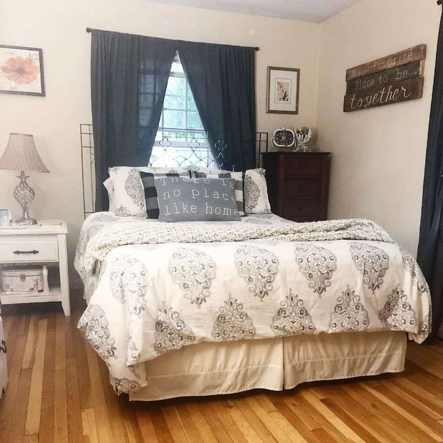 vintage small master bedroom