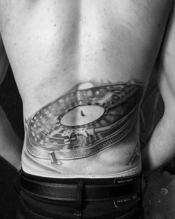 Vinyl Record Guys Tattoo Ideas On Lower Back