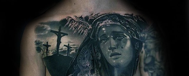 Virgin Mary Tattoos For Men