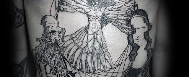 Vitruvian Man Tattoo Designs For Men
