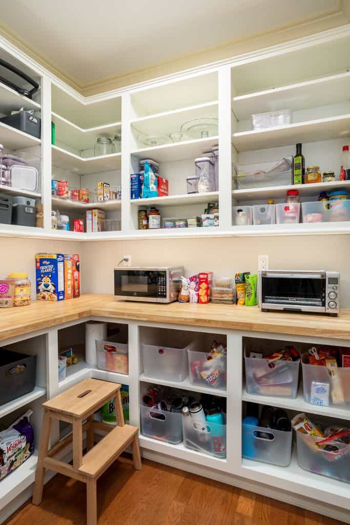 wall shelving pantry 