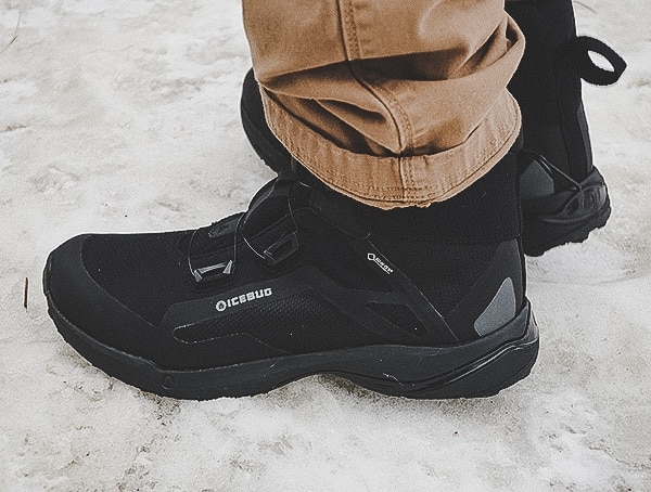 Walking Through Ice And Snow Icebug Walkabout Bugrip Gore Tex Boots For Men