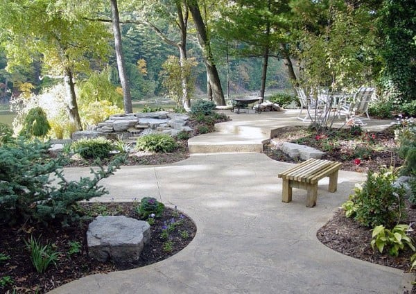 concrete walkway patio garden
