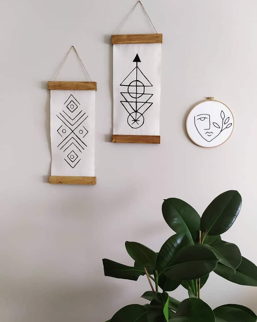 abstract hanging wall art