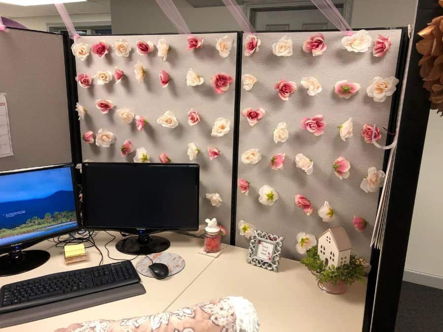 flower petal wall cubicle decor