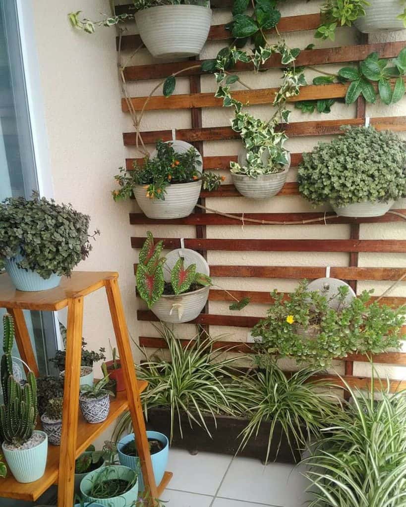 ceramic pot plant wall vertical garden