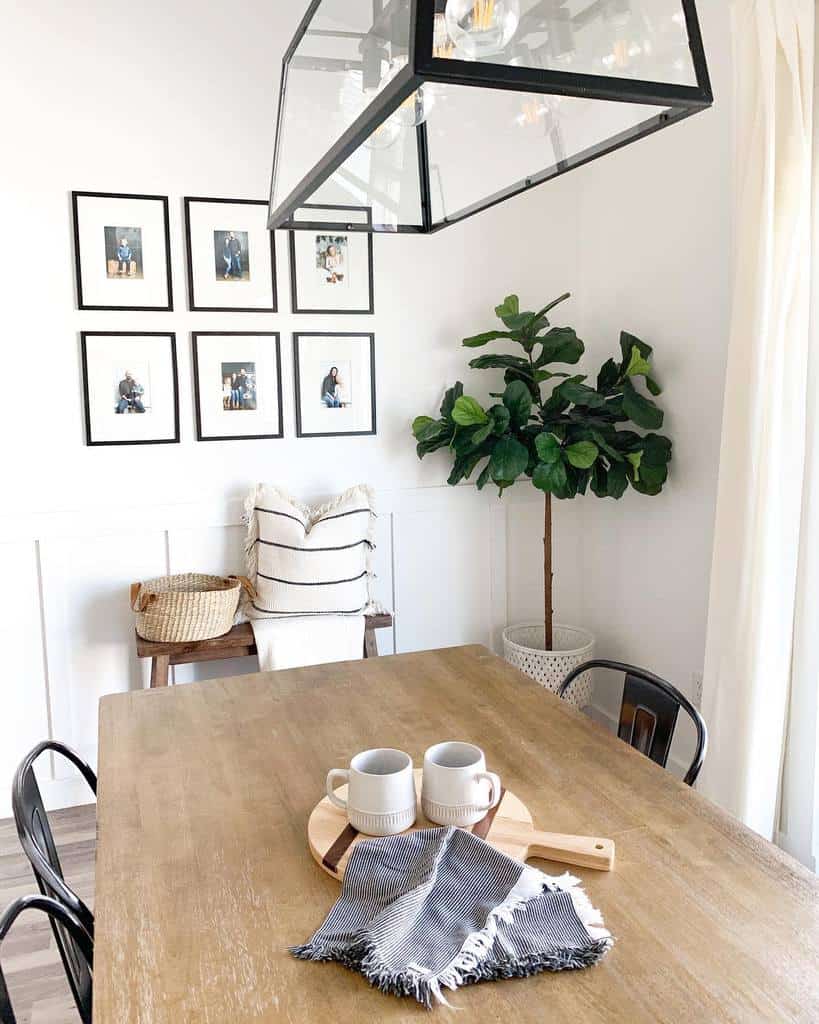 framed wall photo decor dining room