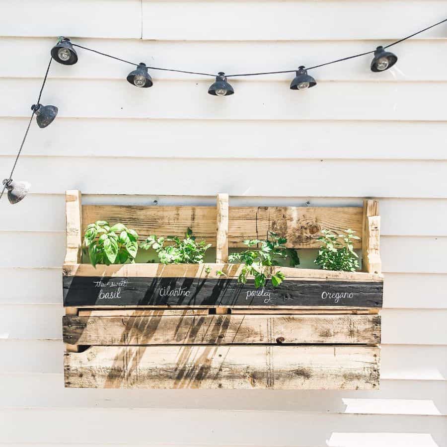 vertical wall pallet garden ideas 