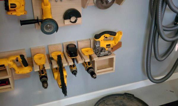 Wall Power Tool Storage Ideas