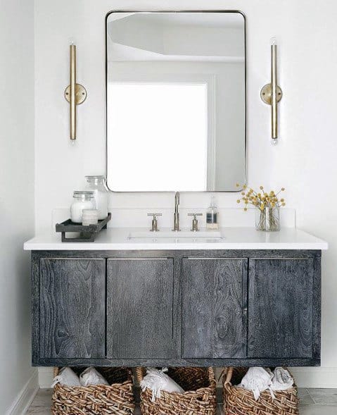 rustic bathroom vanity large wall mirror