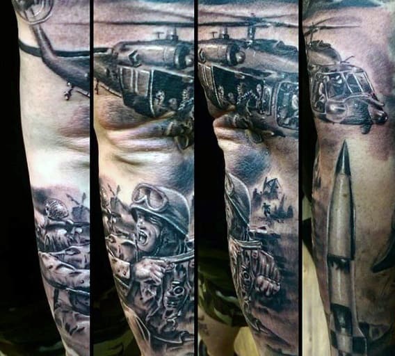 War Tattoos Men's Sleeve