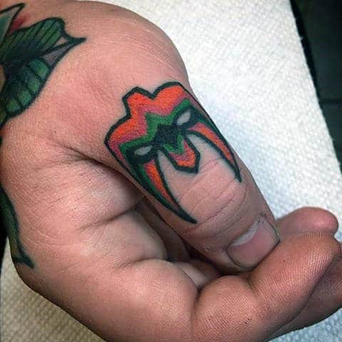 Warrior Helmet Thumb Tattoos For Men