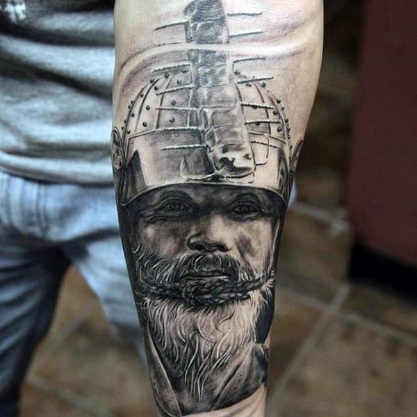 Warrior Inner Forearm Mens Tattoos
