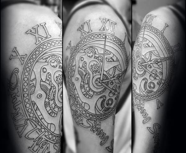 Watch Gears Only The Strong Survive Mens Arm Tattoos