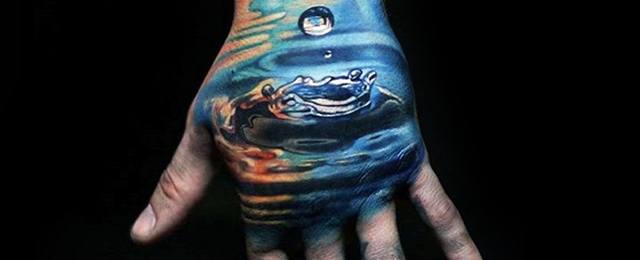 Water Drop Tattoo Designs For Men
