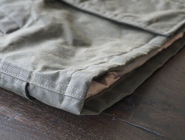 Water Repellant Waxed Cotton Hem Detail Mens Mountain Ranger Parka