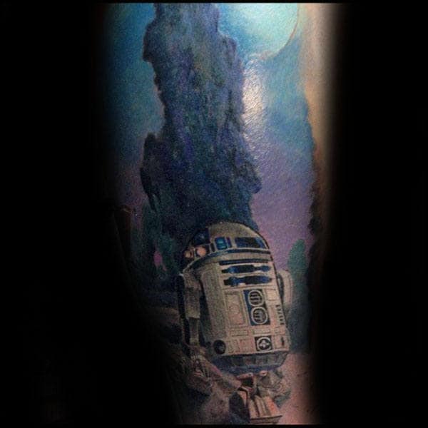 Watercolor Rd2d Male Arm Tattoo Designs