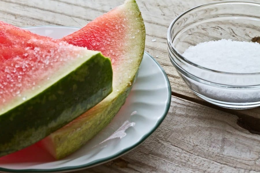 watermelon and salt