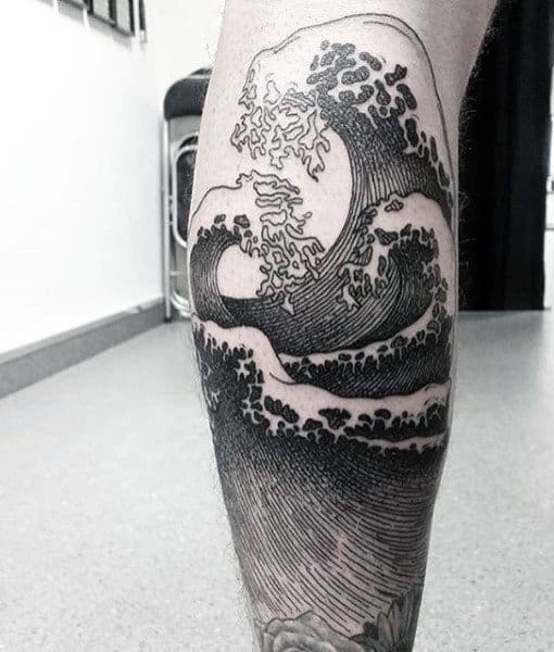 Waves Tattoos For Guys