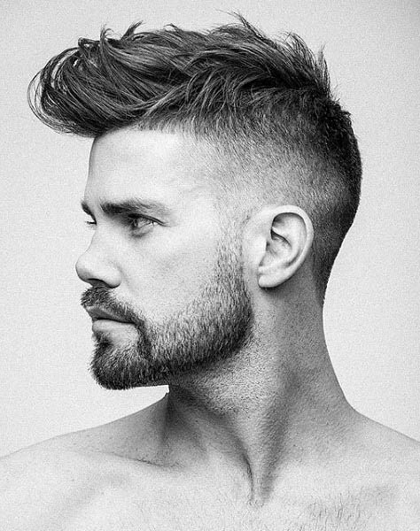 Wavy Medium Length Guys High Fade Hairstyle Ideas