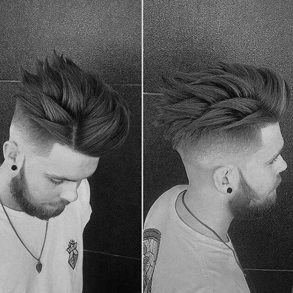 Wavy Mens Medium Length Trendy Hairstyle