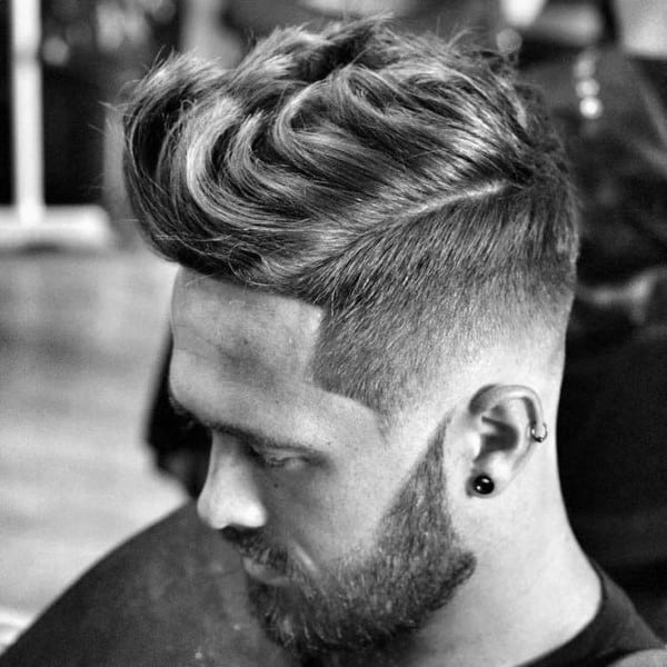 Wavy Quiff Hair For Guys With Fade On Sides