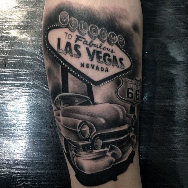 Welcome To Vegas Hot Rod Tattoo Guys Arms