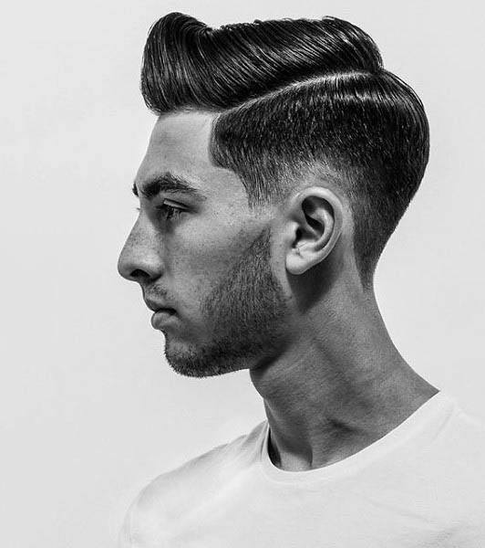 Well Groomed Mens Hard Part Haircut With Thick Hair