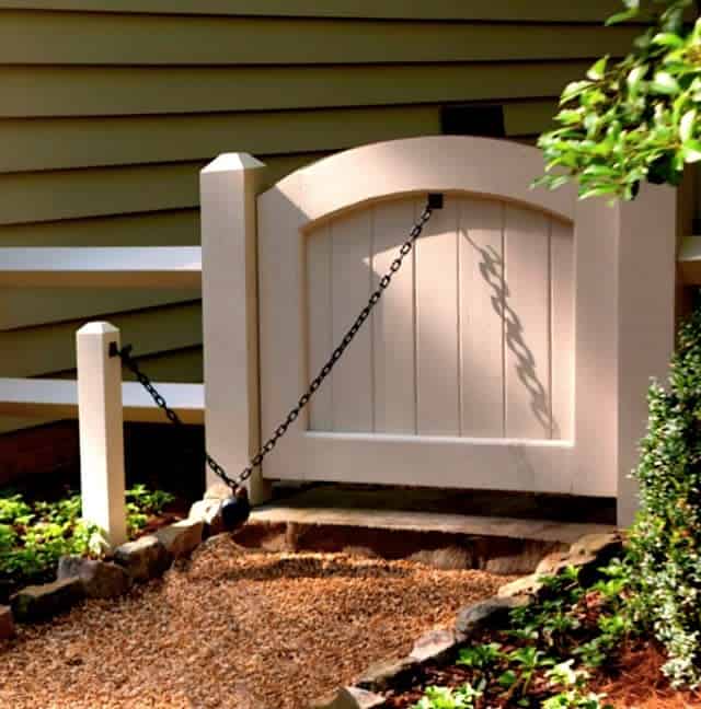small wood white garden gate