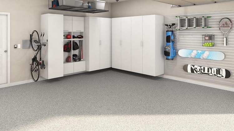 white hanging garage storage 