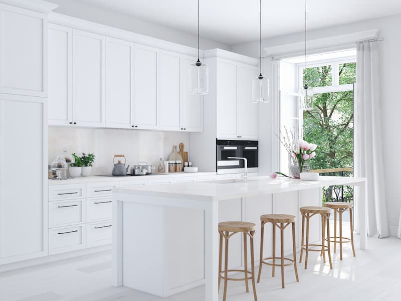 modern white kitchen