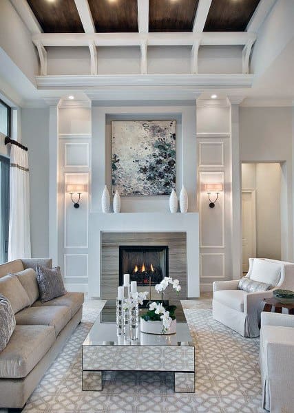 White Luxury Decor Great Room Ideas