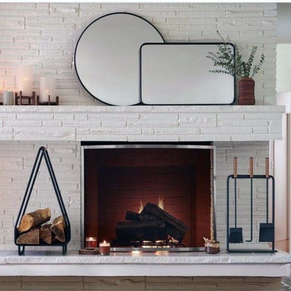 White Magnificent Painted Fireplace Design Ideas