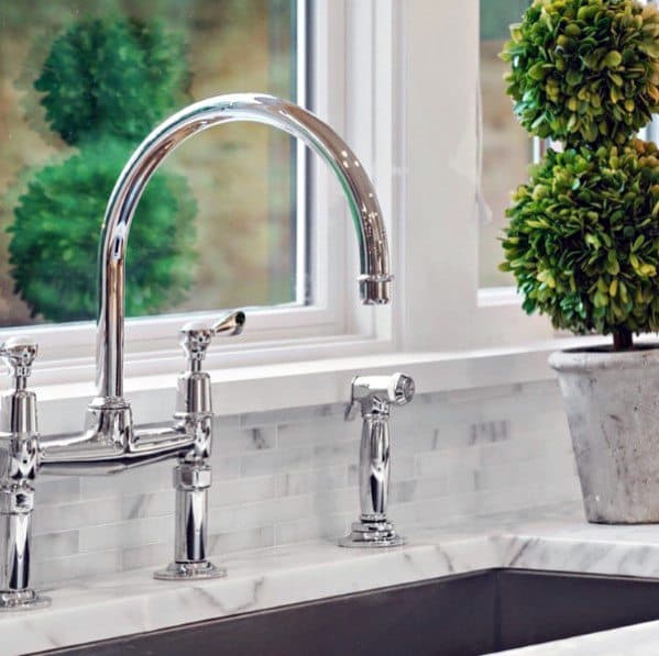 beveled subway tile marble kitchen backsplash