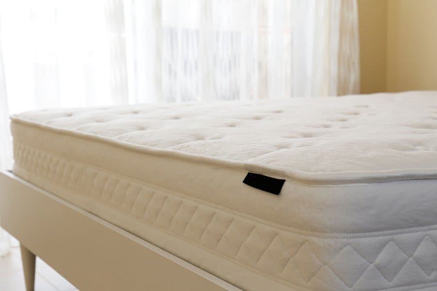 white mattress top side surface