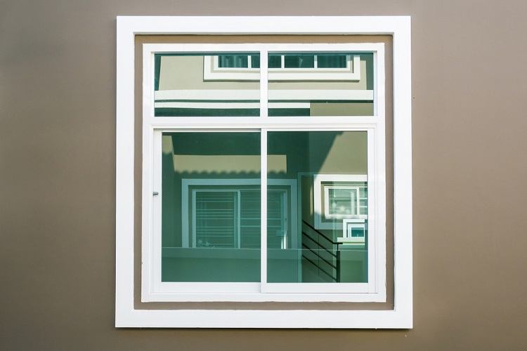 white modern exterior window trim